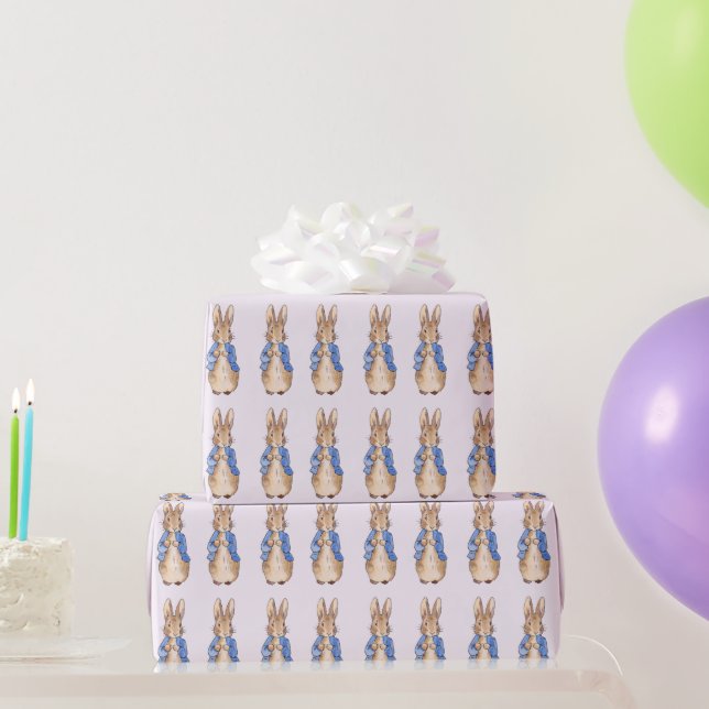Papel De Presente Coelho clássico em jaqueta azul (Presentes para festas)
