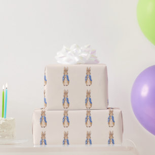 Papel De Presente Coelho clássico em jaqueta azul