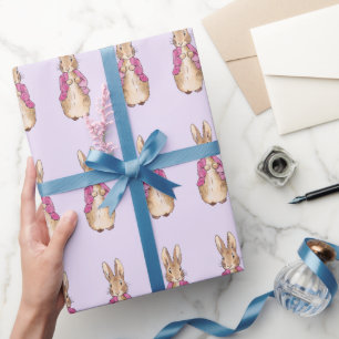 Papel De Presente Coelho clássico em jaqueta rosa