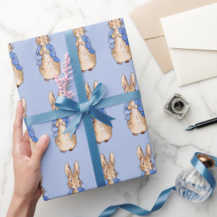 Papel De Presente Coelho clássico vestindo um casaco azul