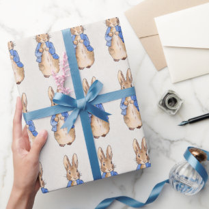 Papel De Presente Coelho clássico vestindo um casaco azul