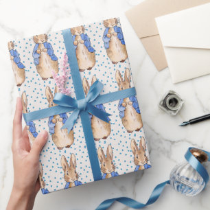 Papel De Presente Coelho clássico vestindo um casaco azul