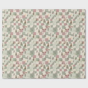 Papel De Presente Coelho da Creche Florestal estilo Cottagecore