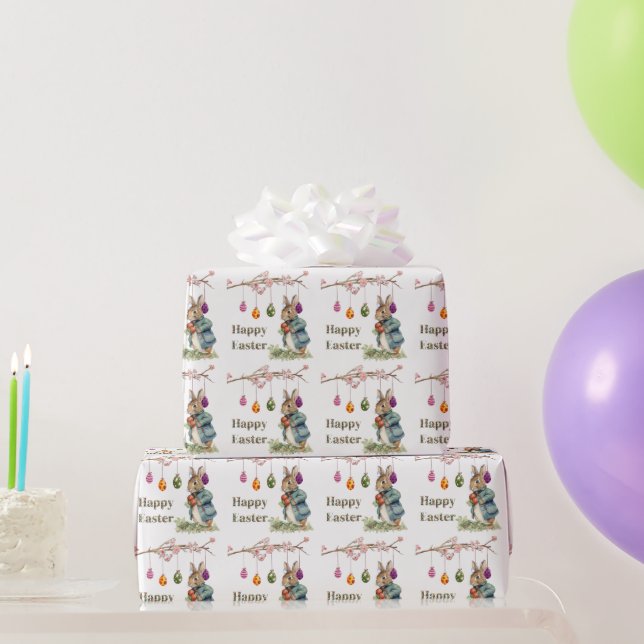 Papel De Presente Coelho da Páscoa  (Presentes para festas)
