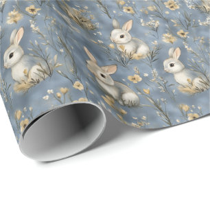 Papel De Presente Coelho da Páscoa de Primavera