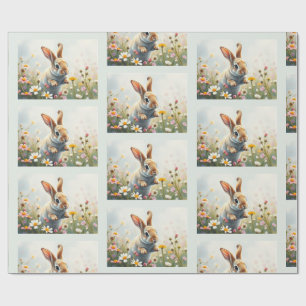 Papel De Presente coelho de aquarela