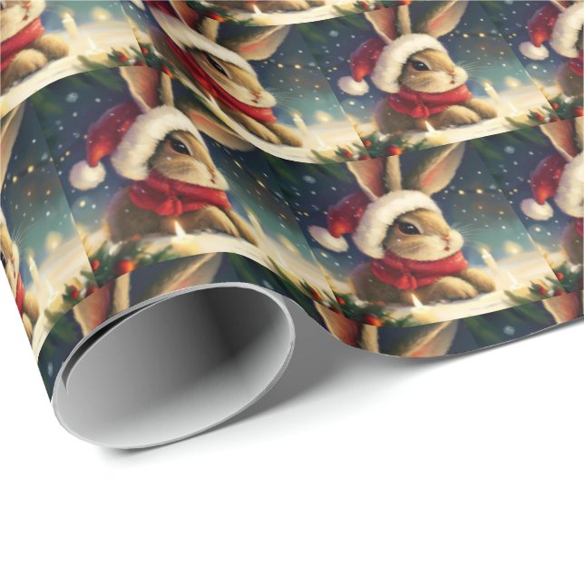 Papel De Presente Coelho de Natal 4 (Ponta do rolo)