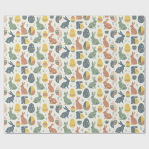 Papel De Presente Coelho de Páscoa de Arte Moderna e Embrulho de Pad
