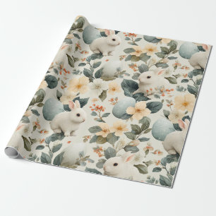 Papel De Presente Coelho de Páscoa Floral Vintage (6)