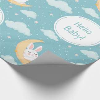 Papel De Presente Coelho Dormindo Bastante Na Lua