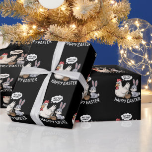Papel De Presente Coelho Feliz de Pásqua Coelho Frango Não Isso Nova