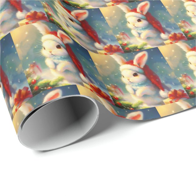 Papel De Presente Coelho Natal 2 (Ponta do rolo)