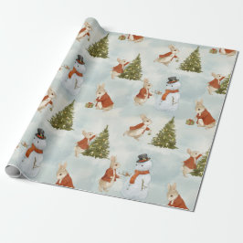 Papel De Presente Coelho Natal Peter Vintage