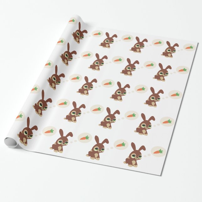 Papel De Presente coelho páscoa (Desenrolado)