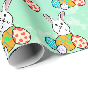 Papel De Presente Coelho páscoa em Ovos de Páscoa