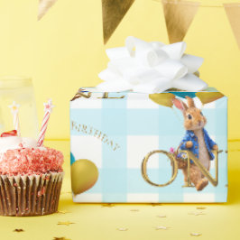 Papel De Presente Coelho Passeando no Primeiro Aniversário 