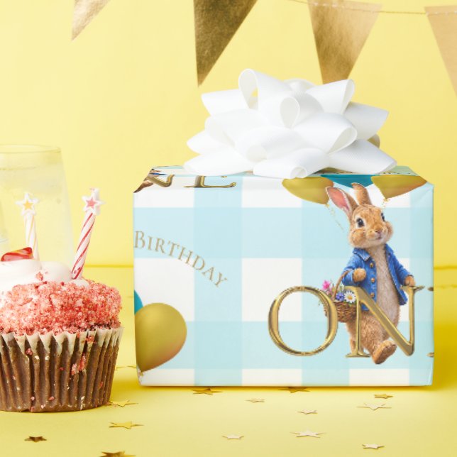 Papel De Presente Coelho Passeando no Primeiro Aniversário  (Festa de aniversário)
