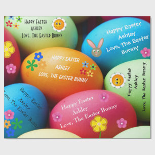 Papel De Presente Coelho Personalizado da Páscoa