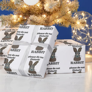 Papel De Presente Coelho Por Favor Não Perturbe Coelho Engraçado
