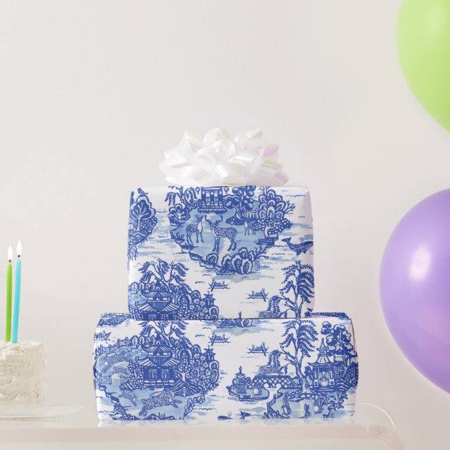 Papel De Presente Coelho Selvagem Raposa Raposa Raposa Pássaro Arte  (Presentes para festas)