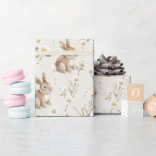 Papel De Presente Coelhos Daisy Flores