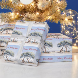 Papel De Presente Coelhos Koalas Ornitorrinco Natal Árvore de Borrac