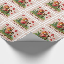 Papel De Presente Coelhos Vintage-Casal-Cinto-Casamento A24