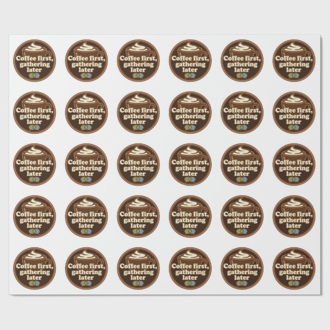 Papel De Presente Coffee Lover Daily Ritual Sticker (Aberto)