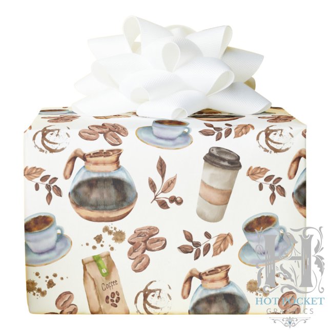 Papel De Presente Coffee Wrapping Paper (Criador carregado)