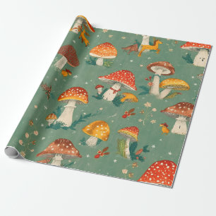 Papel De Presente Cogumelo