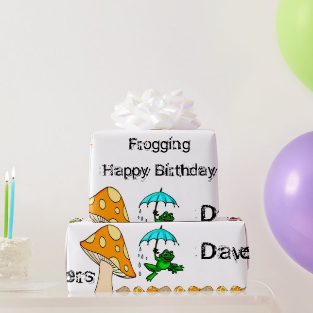 Papel De Presente Cogumelo do Sapo de papel embebido (Presentes para festas)