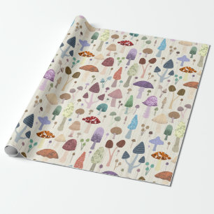 Papel De Presente Cogumelo Leve