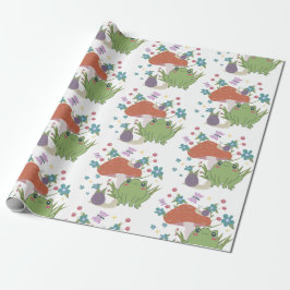 Papel De Presente cogumelo-sapo