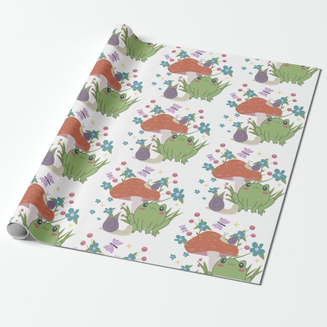Papel De Presente cogumelo-sapo (Desenrolado)
