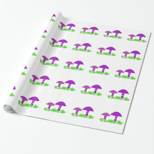 Papel De Presente Cogumelos Caprichosos