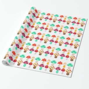 Papel De Presente Cogumelos coloridos
