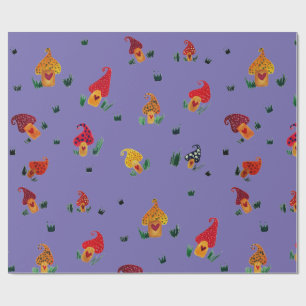 Papel De Presente Cogumelos de aquarela Papel de enrolamento