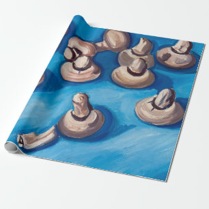 Papel De Presente Cogumelos em fundo azul, 1929 por Hartley