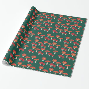 Papel De Presente Cogumelos vermelhos