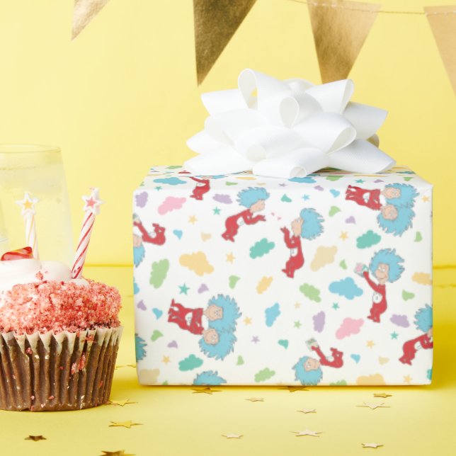 Papel De Presente Coisa Uma Coisa Dois Padrões De Coisas Doce (Festa de aniversário)