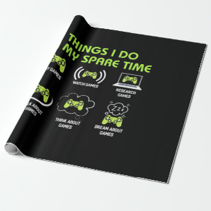 Papel De Presente Coisas que os jogadores fazem em tempo livre