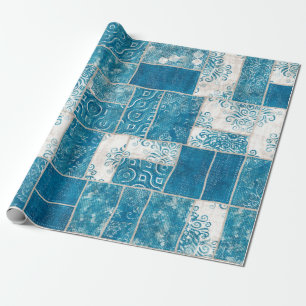 Papel De Presente Colagem de colagem de colagem sem falhas impressã