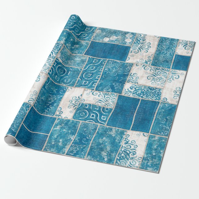 Papel De Presente Colagem de colagem de colagem sem falhas impressão (Desenrolado)