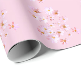 Papel De Presente Colagem de Cosmos