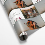 Papel De Presente Colagem de Fotos da Família Boho Rainbow Christmas<br><div class="desc">Celebre a alegria da temporada com este papel de embrulhamento de fotos da família Boho arco-íris de Natal. O script editável exclusivo e chic cria um toque de charme e individualidade. Seu design simples apresenta arco-íris boêmico colorido, corações e árvores de Natal que evocam um ambiente de inverno caprichoso. Com...</div>