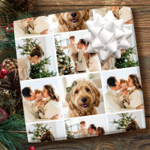 Colagem de Fotos de Família Personalizada de Natal