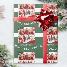 Papel De Presente Colagem de Fotos de Família Personalizada Feliz Na