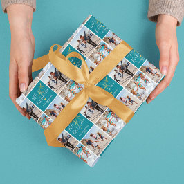 Papel De Presente Colagem de Fotos Mele Kalikimaka