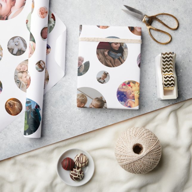 Papel De Presente Colagem de Fotos Personalizada 36 (Artesanato)