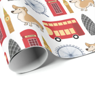 Papel De Presente Colagem do ícone de Londres